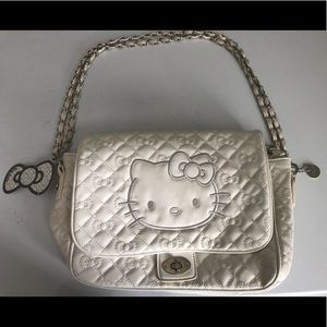 Hello Kitty quilted chain bag -white